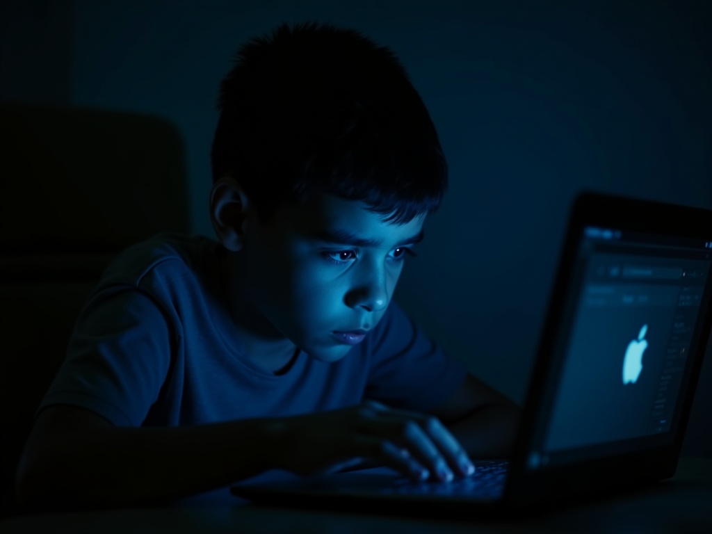 Chico pasivo copiando de pantalla